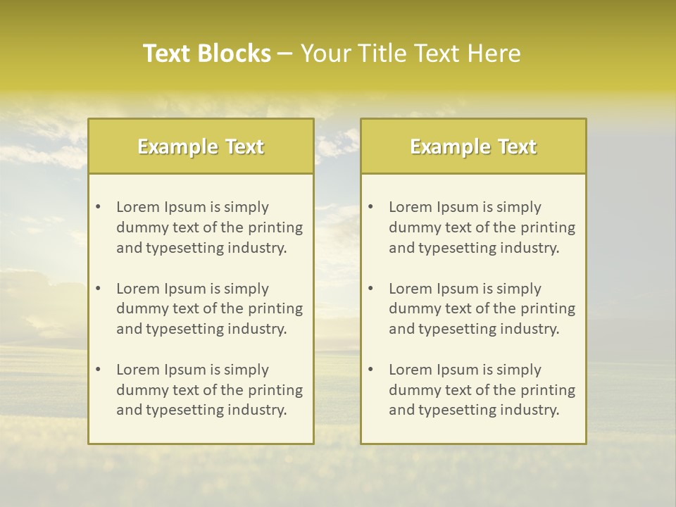Bright Fresh Gold PowerPoint Template