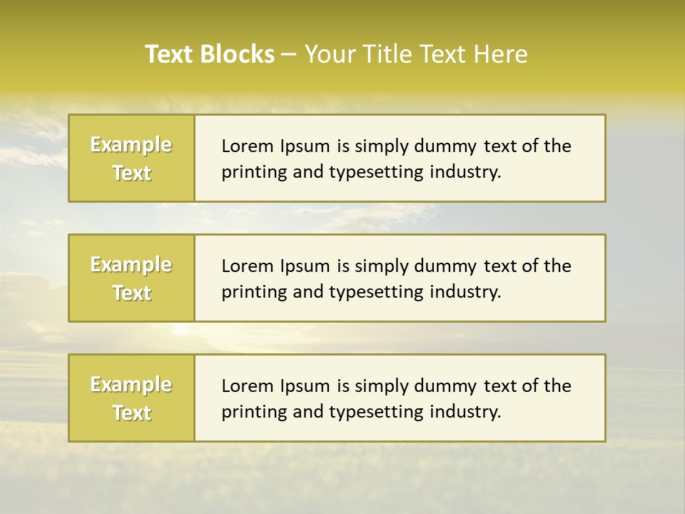 Bright Fresh Gold PowerPoint Template