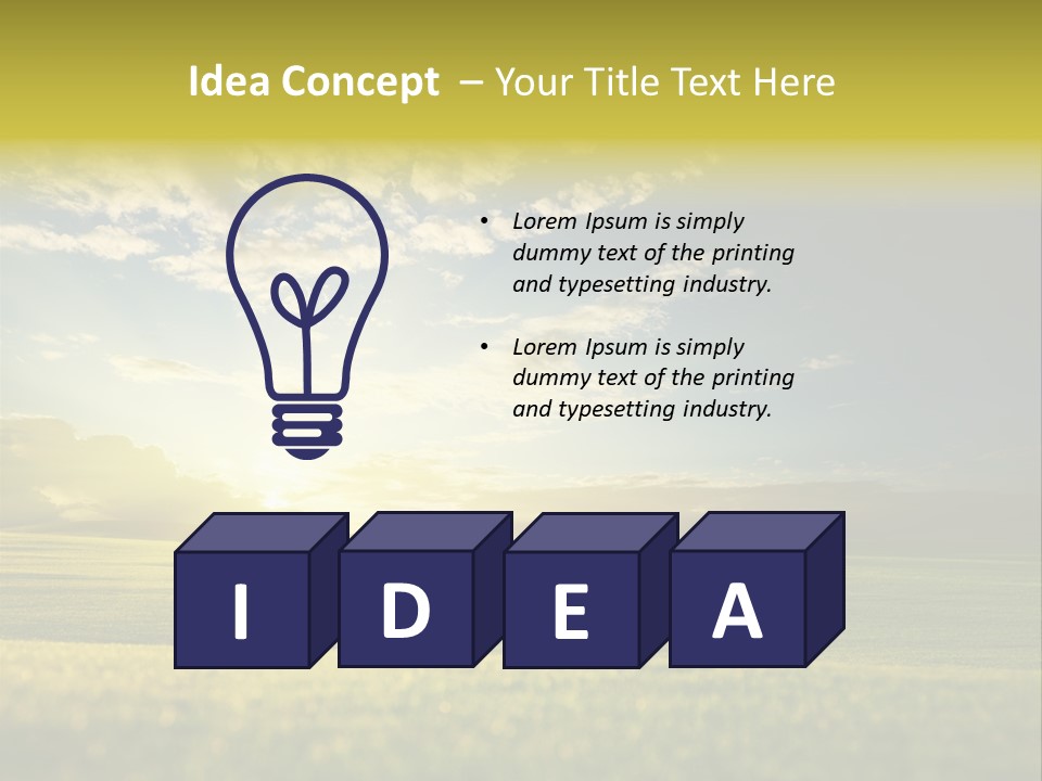 Bright Fresh Gold PowerPoint Template
