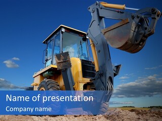 Shovel Bucket Mine PowerPoint Template