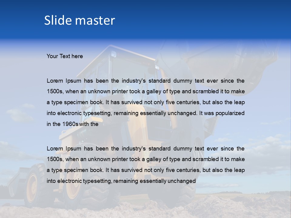 Shovel Bucket Mine PowerPoint Template