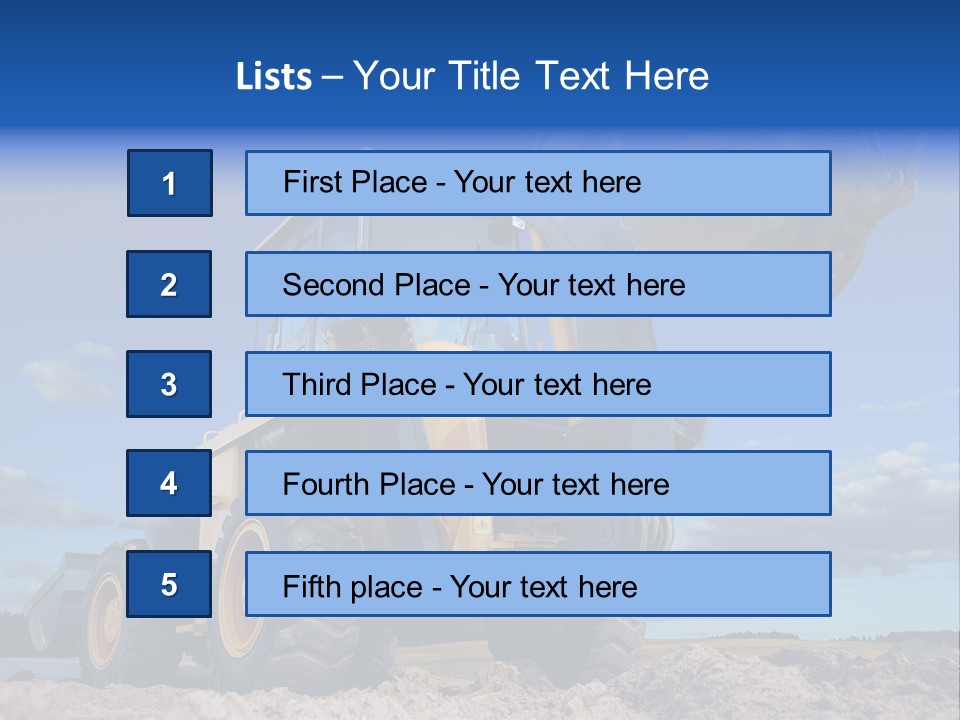 Shovel Bucket Mine PowerPoint Template