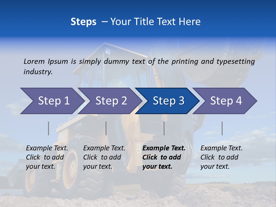 Shovel Bucket Mine PowerPoint Template