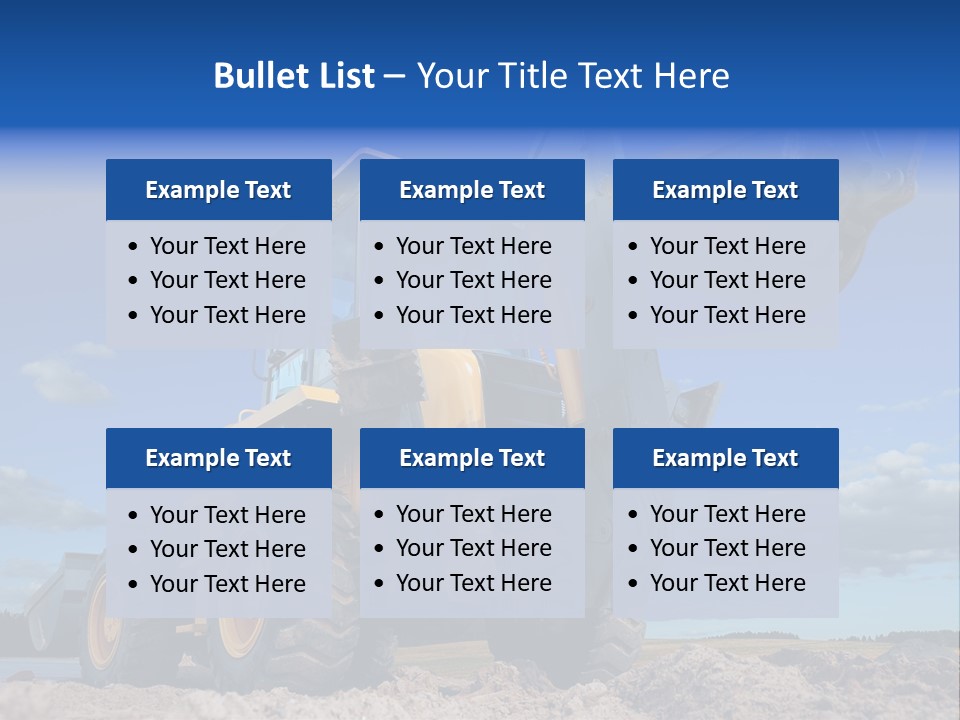 Shovel Bucket Mine PowerPoint Template