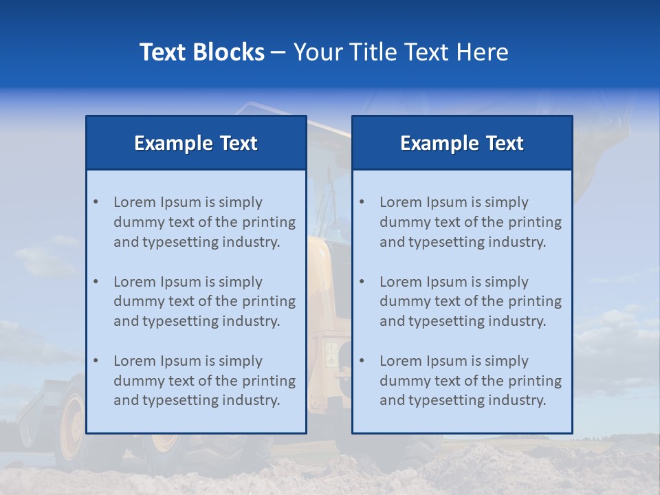 Shovel Bucket Mine PowerPoint Template