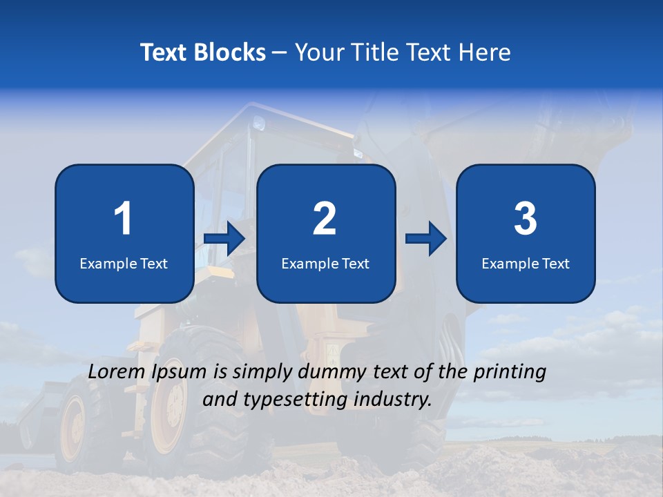 Shovel Bucket Mine PowerPoint Template