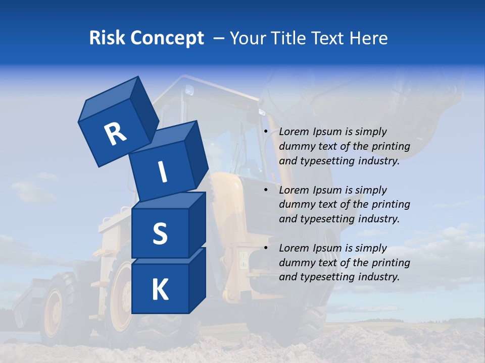 Shovel Bucket Mine PowerPoint Template