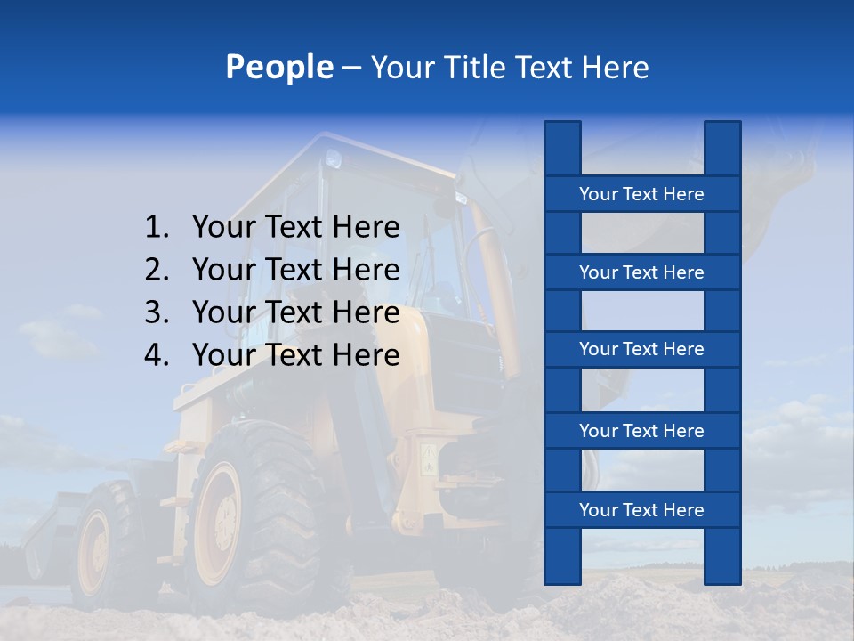 Shovel Bucket Mine PowerPoint Template
