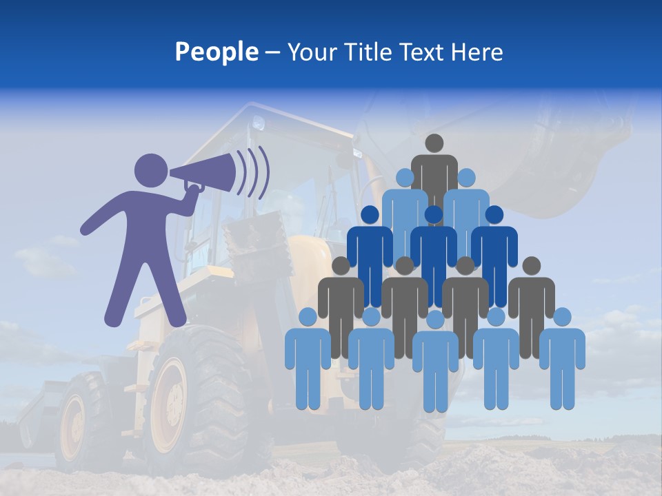Shovel Bucket Mine PowerPoint Template