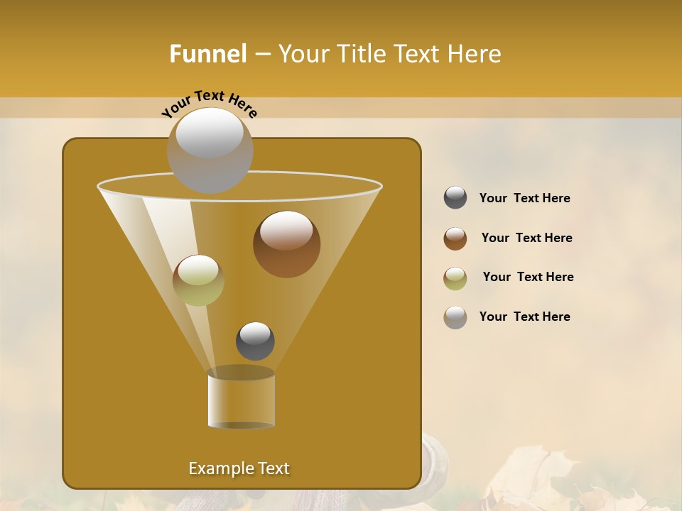 Autumn Color Cute Baby Yellow Leaf PowerPoint Template