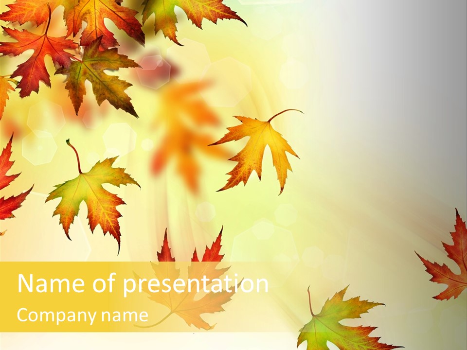 Autumn Season Striped PowerPoint Template