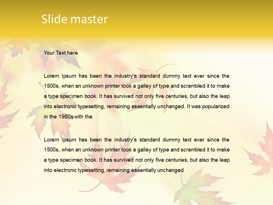 Autumn Season Striped PowerPoint Template