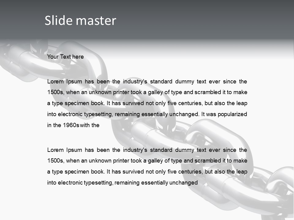 Shiny Chain Damaged PowerPoint Template