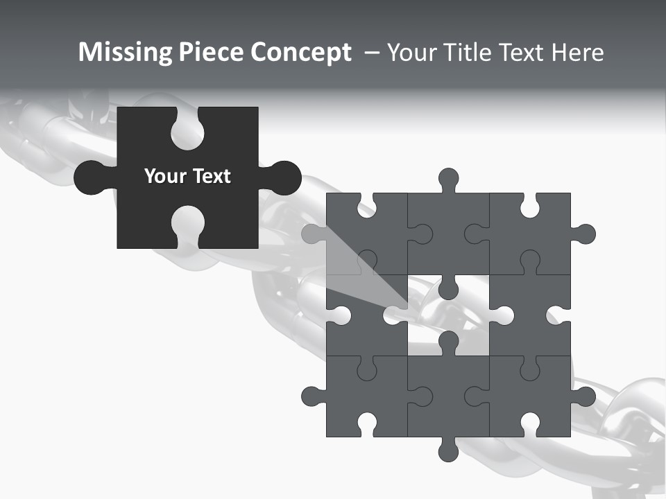 Shiny Chain Damaged PowerPoint Template