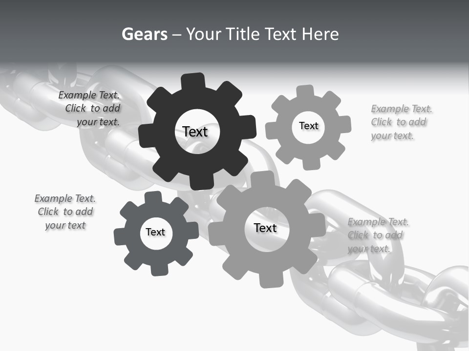 Shiny Chain Damaged PowerPoint Template