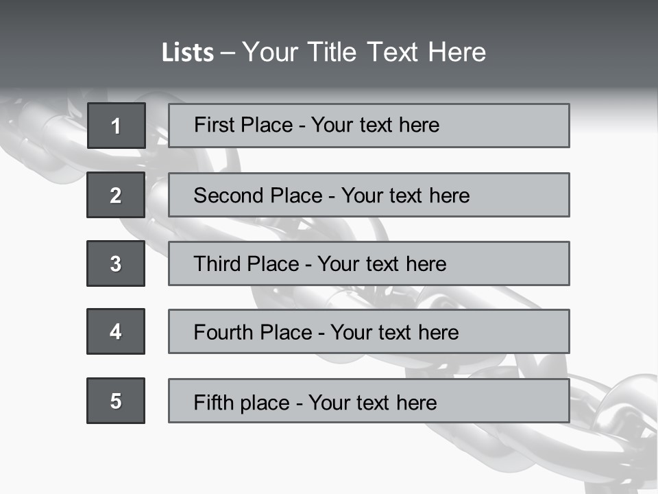 Shiny Chain Damaged PowerPoint Template