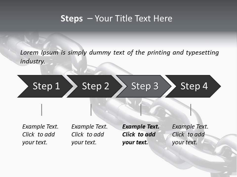 Shiny Chain Damaged PowerPoint Template