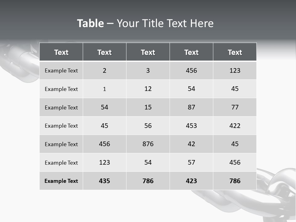 Shiny Chain Damaged PowerPoint Template