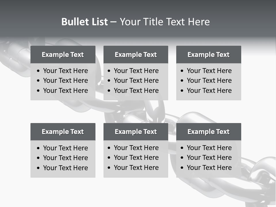 Shiny Chain Damaged PowerPoint Template