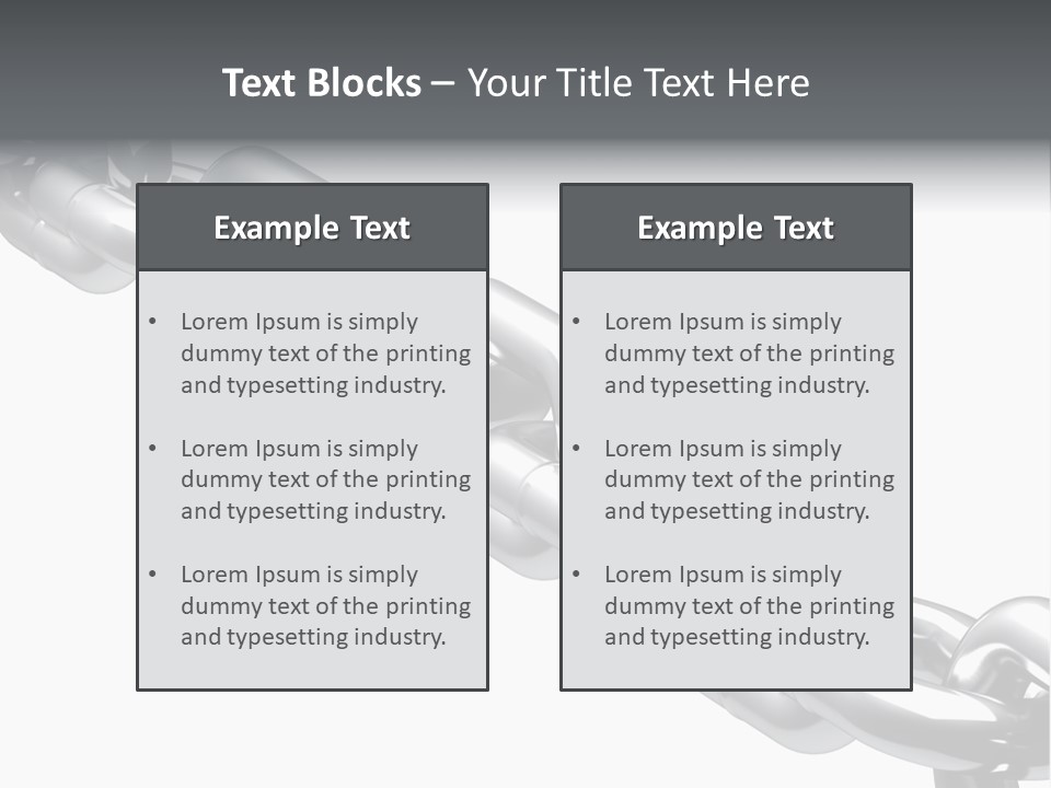 Shiny Chain Damaged PowerPoint Template