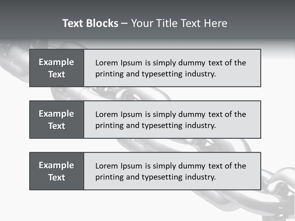 Shiny Chain Damaged PowerPoint Template