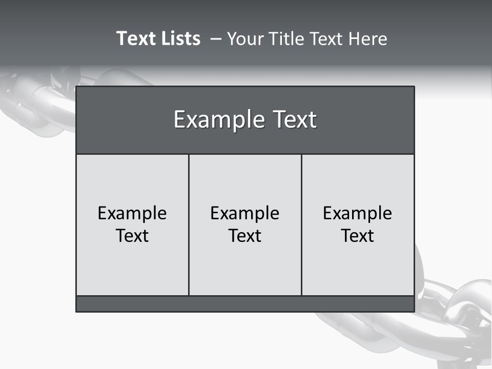 Shiny Chain Damaged PowerPoint Template
