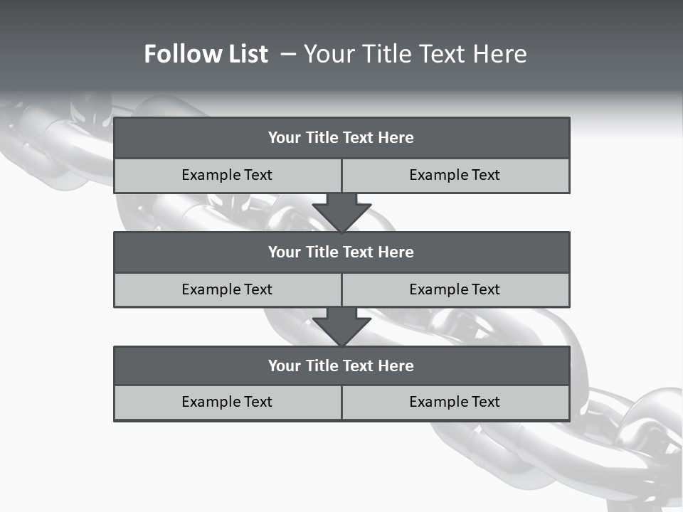 Shiny Chain Damaged PowerPoint Template