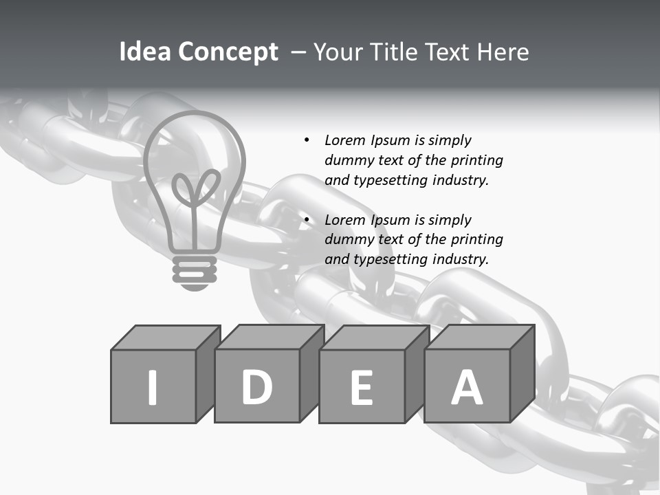 Shiny Chain Damaged PowerPoint Template