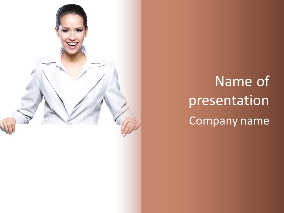 Copyspace Showing Billboard PowerPoint Template