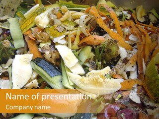 Vegetables Peelings Compost PowerPoint Template