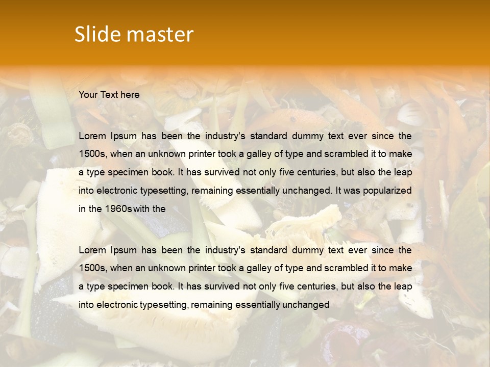 Vegetables Peelings Compost PowerPoint Template