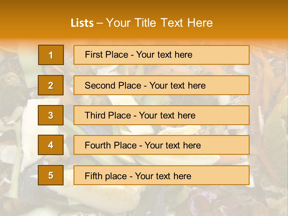 Vegetables Peelings Compost PowerPoint Template