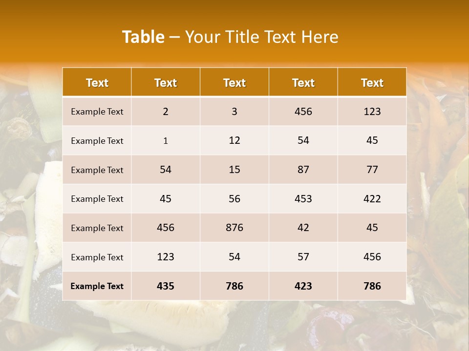 Vegetables Peelings Compost PowerPoint Template