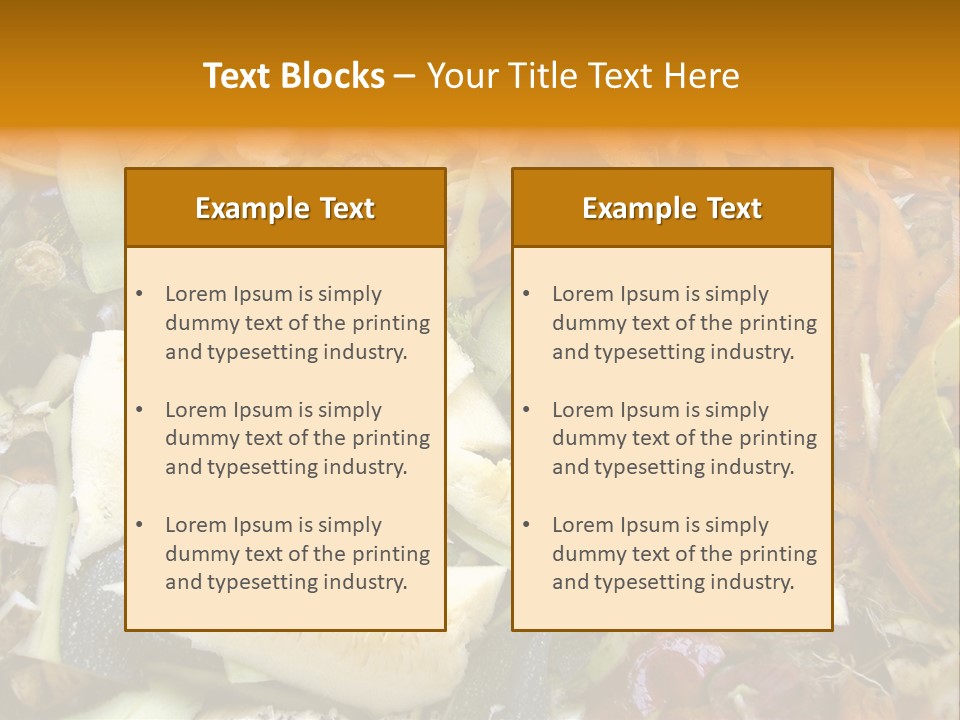 Vegetables Peelings Compost PowerPoint Template