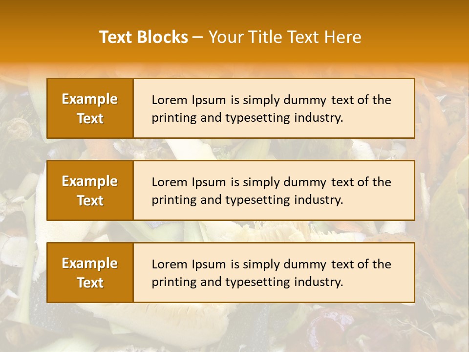 Vegetables Peelings Compost PowerPoint Template