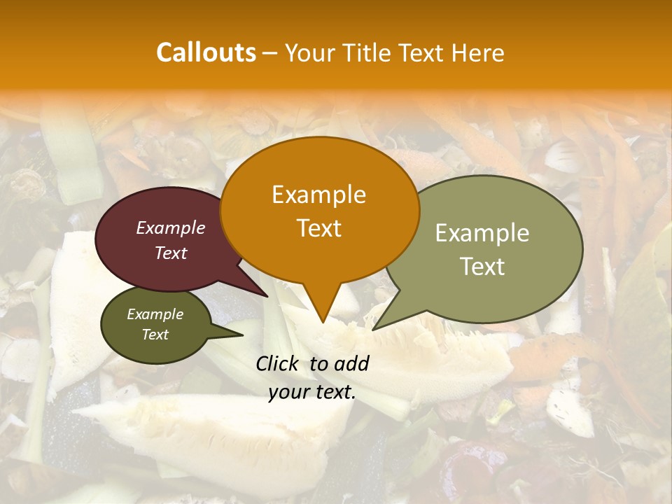 Vegetables Peelings Compost PowerPoint Template