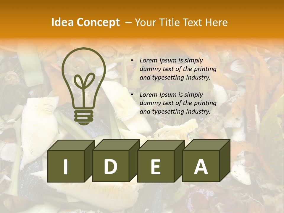 Vegetables Peelings Compost PowerPoint Template