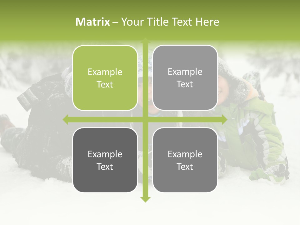 Kid Sibling Enjoying PowerPoint Template