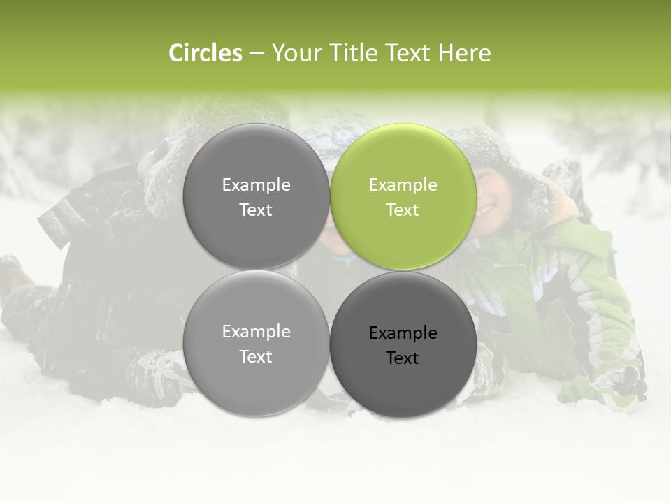 Kid Sibling Enjoying PowerPoint Template