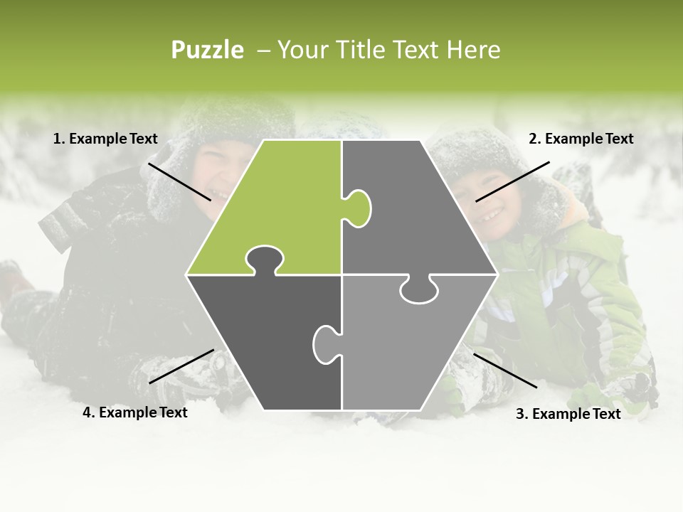 Kid Sibling Enjoying PowerPoint Template