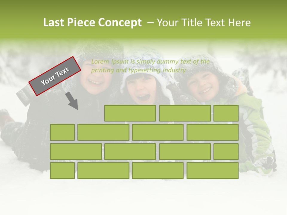 Kid Sibling Enjoying PowerPoint Template