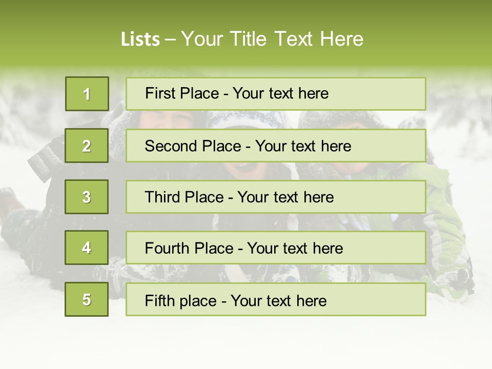 Kid Sibling Enjoying PowerPoint Template