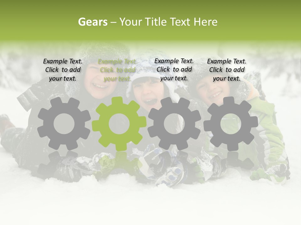 Kid Sibling Enjoying PowerPoint Template