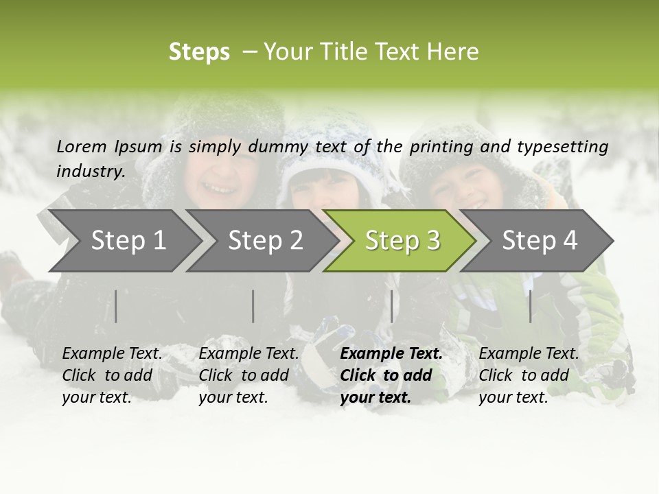 Kid Sibling Enjoying PowerPoint Template