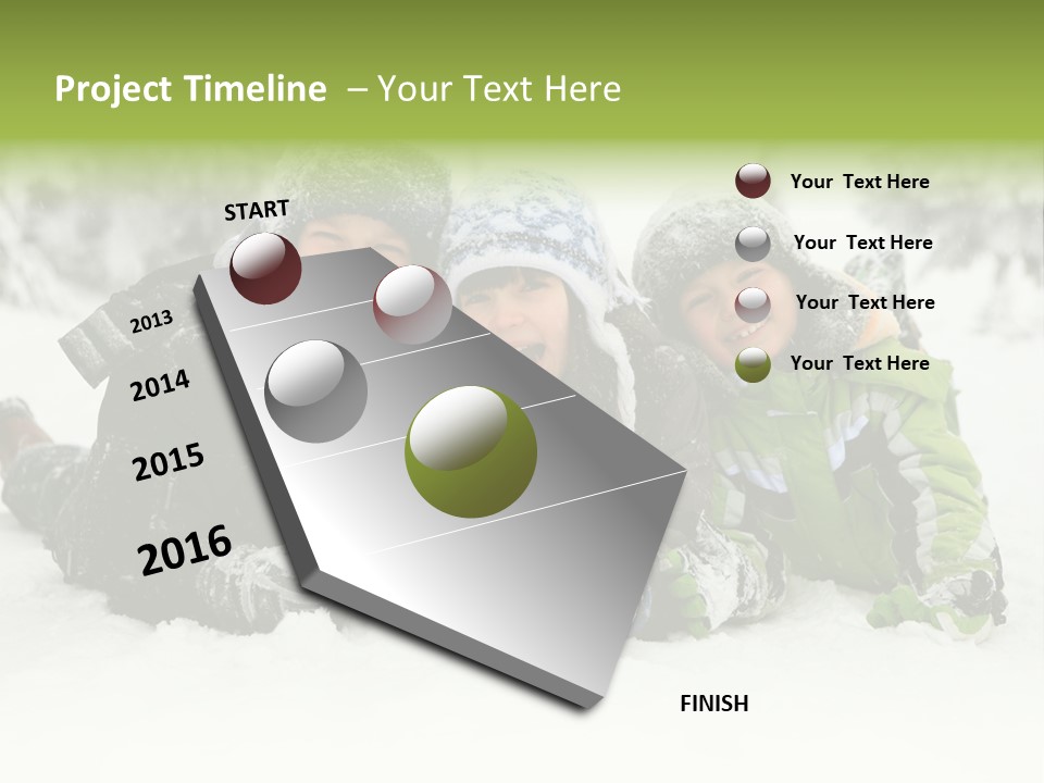 Kid Sibling Enjoying PowerPoint Template