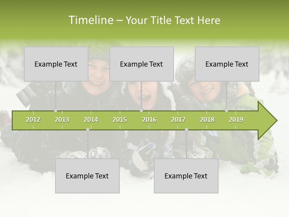 Kid Sibling Enjoying PowerPoint Template