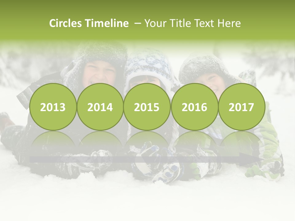 Kid Sibling Enjoying PowerPoint Template