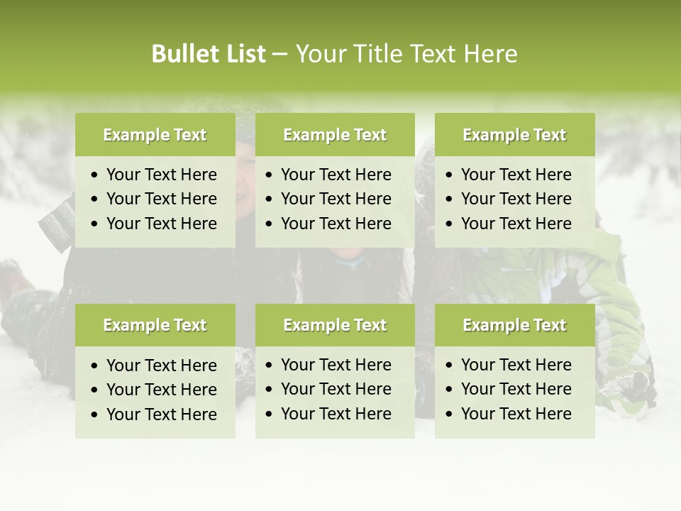 Kid Sibling Enjoying PowerPoint Template