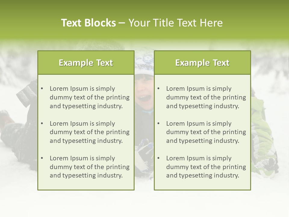 Kid Sibling Enjoying PowerPoint Template