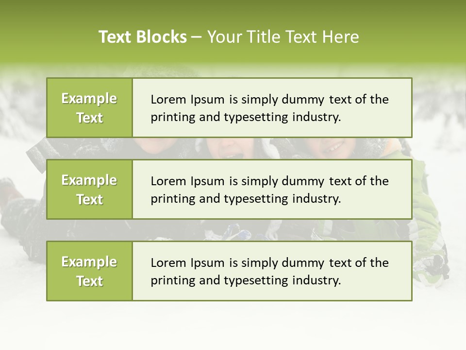 Kid Sibling Enjoying PowerPoint Template